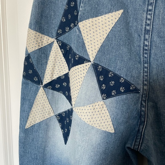 NWT  Free People Boho Patchwork Jeans High Waisted - Picture 8 of 11
